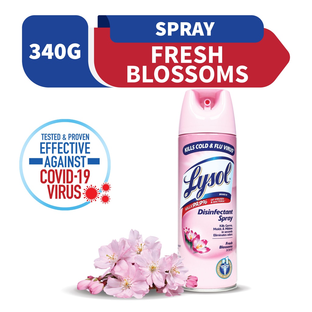 Lysol Disinfectant Spray Fresh Blossoms Scent 340G