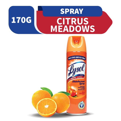 [Lysol Disinfectant Spray Citrus Meadows Scent 170G (Tripi)] Lysol Disinfectant Spray Citrus Meadows Scent 170G