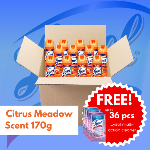 [Lysol Big Box : Citrus Meadows Disinfectant Spray (170g) (Tripi)] Lysol Big Box : Citrus Meadows Disinfectant Spray (170g)