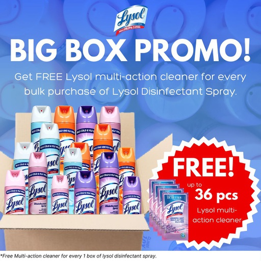 [Lysol Big Box Promo : Disinfectant Spray (510g) (Tripi)] Lysol Big Box Promo : Disinfectant Spray (510g)