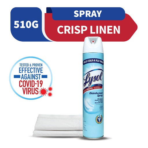 [Lysol Disinfectant Spray Crisp Linen Scent 510G (Tripi)] Lysol Disinfectant Spray Crisp Linen Scent 510G