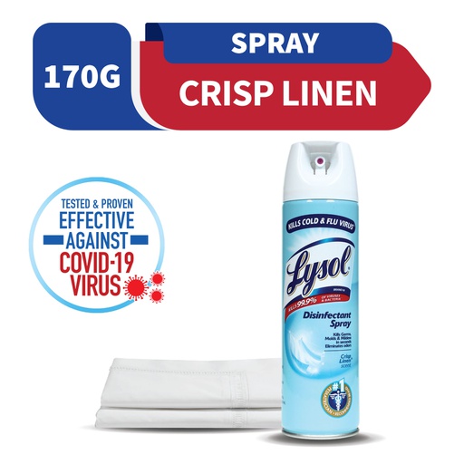 [Lysol Disinfectant Spray Crisp Linen Scent 170G (Tripi)] Lysol Disinfectant Spray Crisp Linen Scent 170G