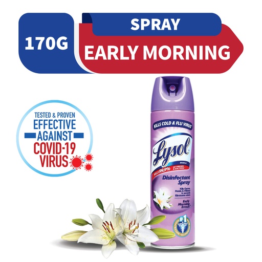 [Lysol Disinfectant Spray Early Morning Breeze Scent 170G (Tripi)] Lysol Disinfectant Spray Early Morning Breeze Scent 170G